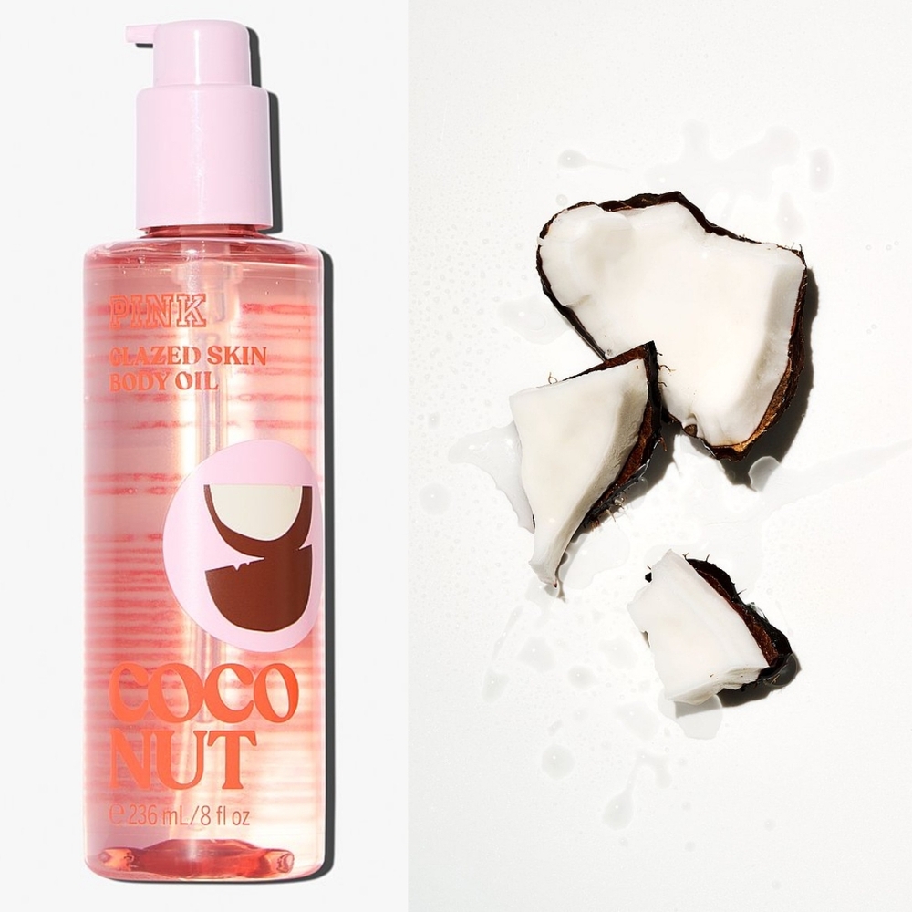 Victoria's Secret PINK Coconut Glazed Skin Body Oil 8oz NEW